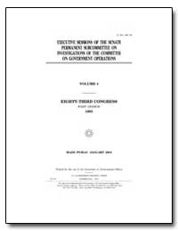 Executive Sessions of the Senate Permane... by Lieberman, Joseph I., Senator