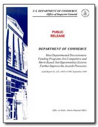 Department of Commerce Most Departmental... by Department of Commerce