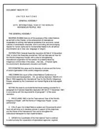 United Nations General Assembly 47/75: I... by 