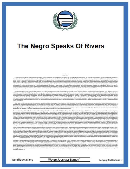 The Negro Speaks of Rivers by Hughes, Langston