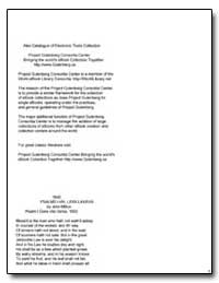 Psalms I-Viii, LXXXLXXXVIII by Milton, John