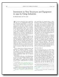 Investment in New Structures and Equipme... by Bonds, Belinda