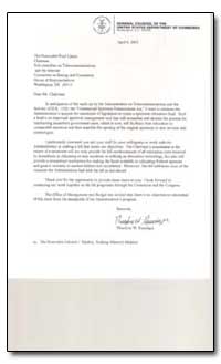 Subcommittee on Telecommunications and t... by Kassinger, Theodore W.