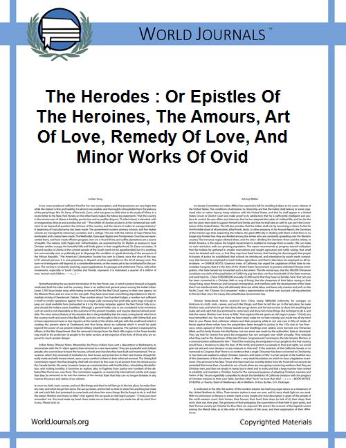 The Herodes : Or Epistles of the Heroine... by Ovid