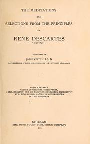 The Meditations and Selections from the ... by Descartes, René